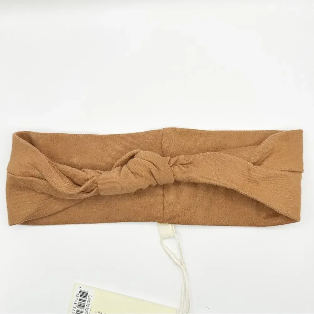 Quincy Mae Baby Girl 12-24 months Rust Brown Knotted Knot Cotton Headband NWT